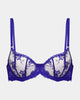 Wild Flower Underwire Bra in Surf The Web. Flat lay front view