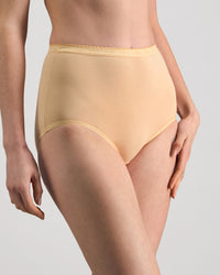 Freedom Full Brief in Nude. Flat lay back view