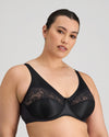 Model wears Classic Underwire Underwire Bra in BLACK. On body side view