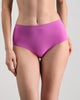 Model wears Seamless Soft Full Brief in RADIANT ORCHID. On body front view