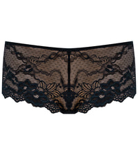 My Fit Lace Brazilian in BLACK. Flat lay front view