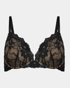 My Fit Lace Contour Bra in BLACK. Flat lay front view