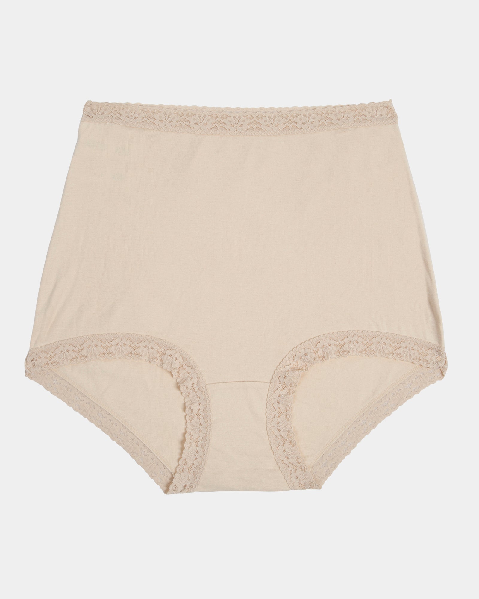 Bendon Cotton Full Brief in NATURELLE. Flat lay front view