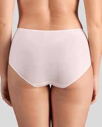 Model wears Au Naturel Full Brief in FESTIVAL BLOOM. On body back view