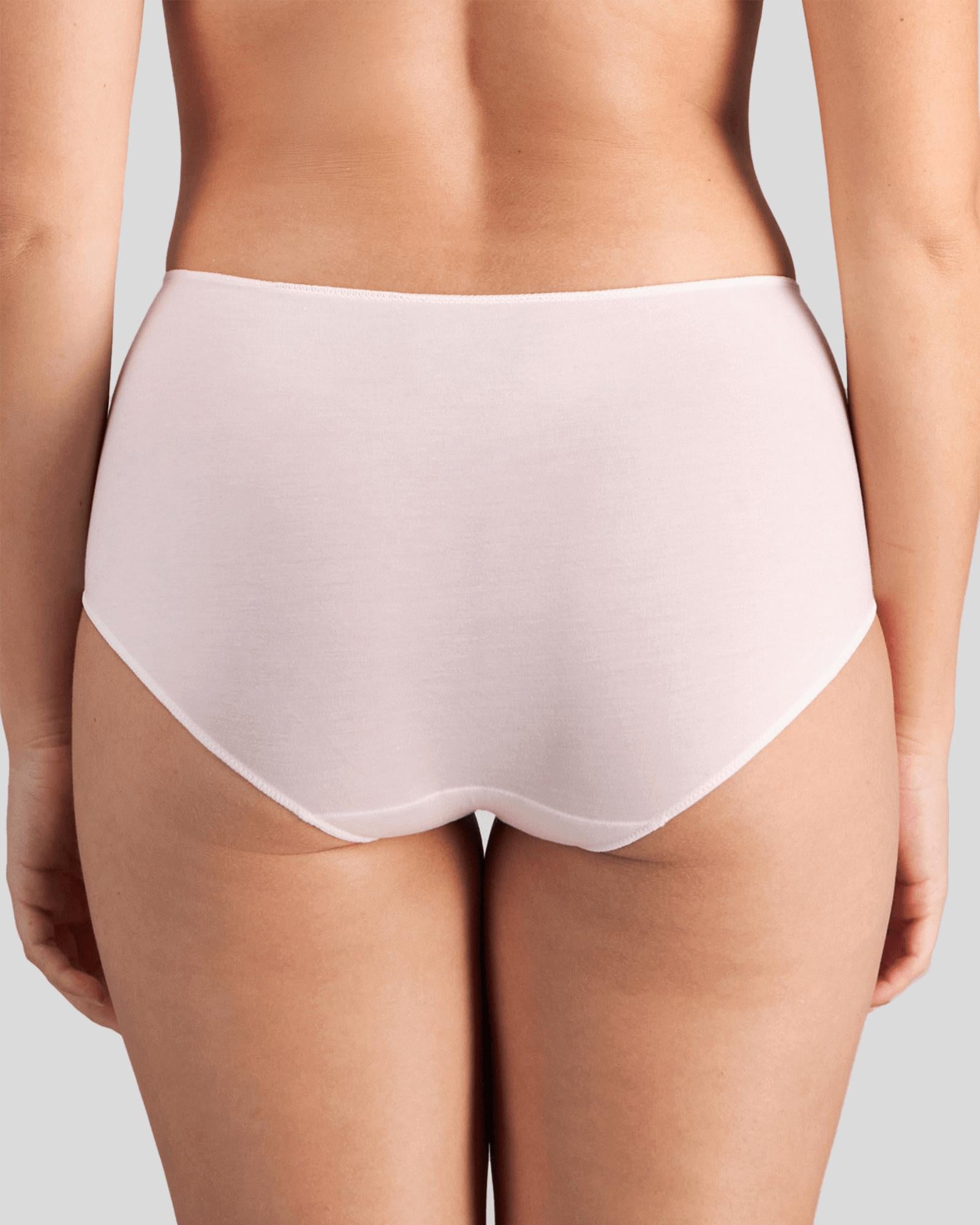 Model wears Au Naturel Full Brief in FESTIVAL BLOOM. On body back view