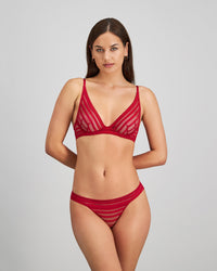 Morning Lola Underwire Bra in JESTER RED. Feature shot