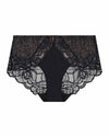 Midnight Express Full Brief in BLACK. Flat lay front view