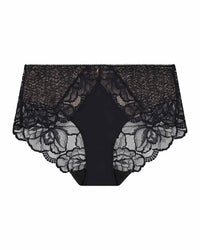 Midnight Express Full Brief in BLACK. Flat lay front view