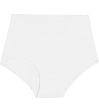 Freestyle Full Brief in WHITE. Flat lay front view