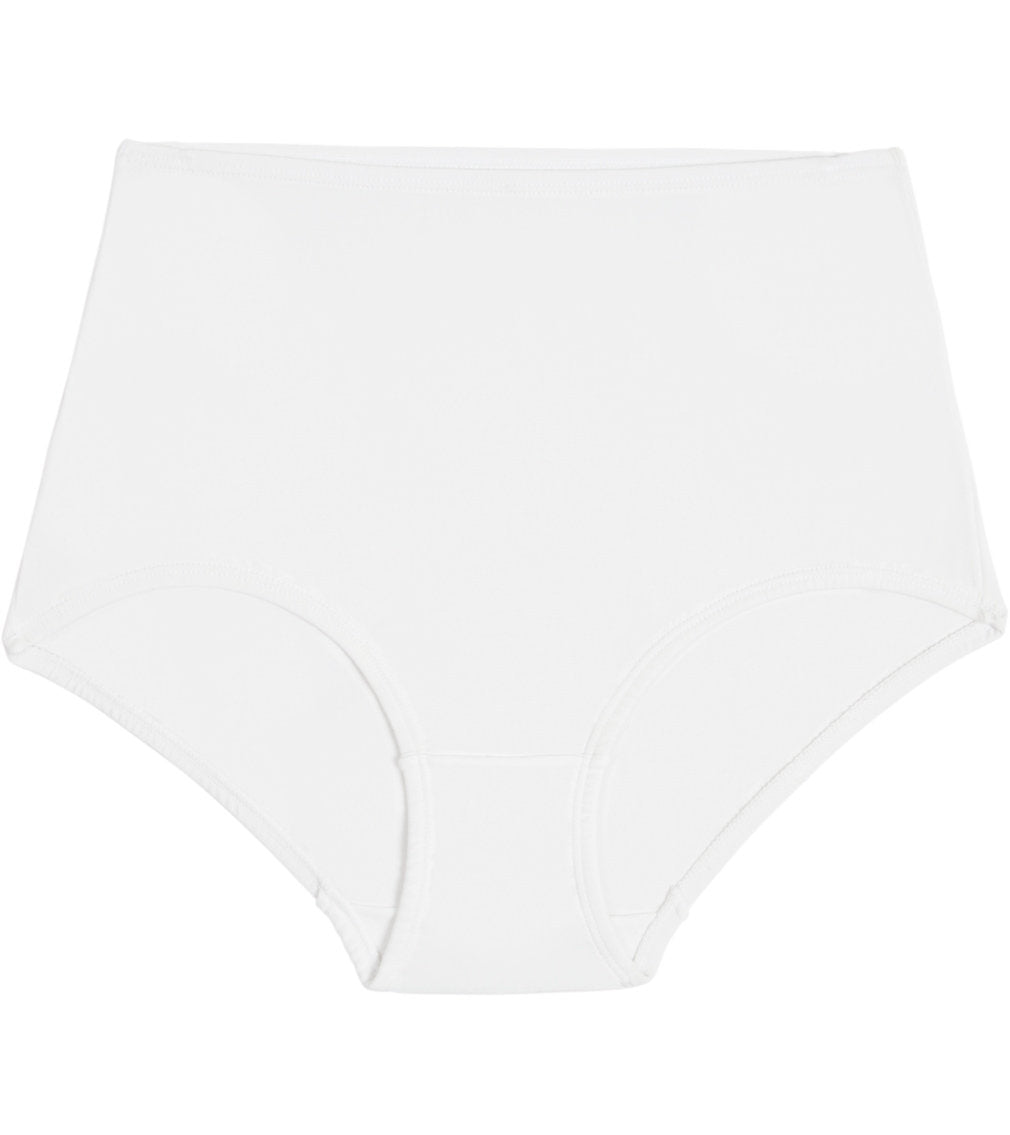 Freestyle Full Brief in WHITE. Flat lay front view