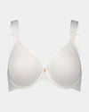Perfect Lines Contour Bra in WHITE. Flat lay front view