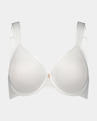 Perfect Lines Contour Bra in WHITE. Flat lay front view