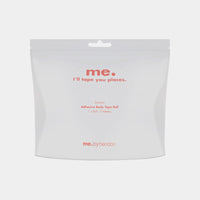 Model wears Adhesive Body Tape Roll in Nude. On body front view