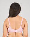 Model wears Classic Underwire Underwire Bra in LILAS. On body back view