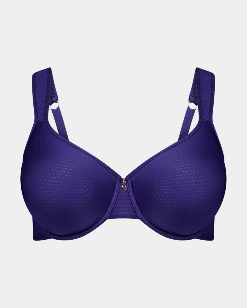 Perfect Lines Contour Bra in BLUE RIBBON. Flat lay front view