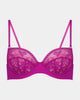 Inspire Me Underwire Bra in FANTASY FUCHSIA. Flat lay front view