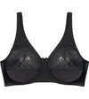 Classic Underwire Underwire Bra in BLACK. Flat lay front view
