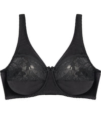 Classic Underwire Underwire Bra in BLACK. Flat lay front view