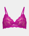 My Fit Lace Wire Free Bra in FANTASY FUCHSIA. Flat lay front view