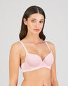 Model wears Bendon Body Lace Contour Bra in ICY PINK. On body side view