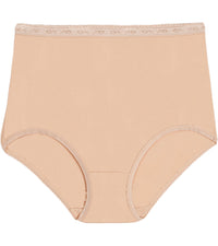 Freedom Full Brief in Nude. Flat lay front view