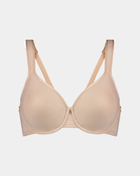 Perfect Lines Contour Bra in LATTE. Flat lay front view