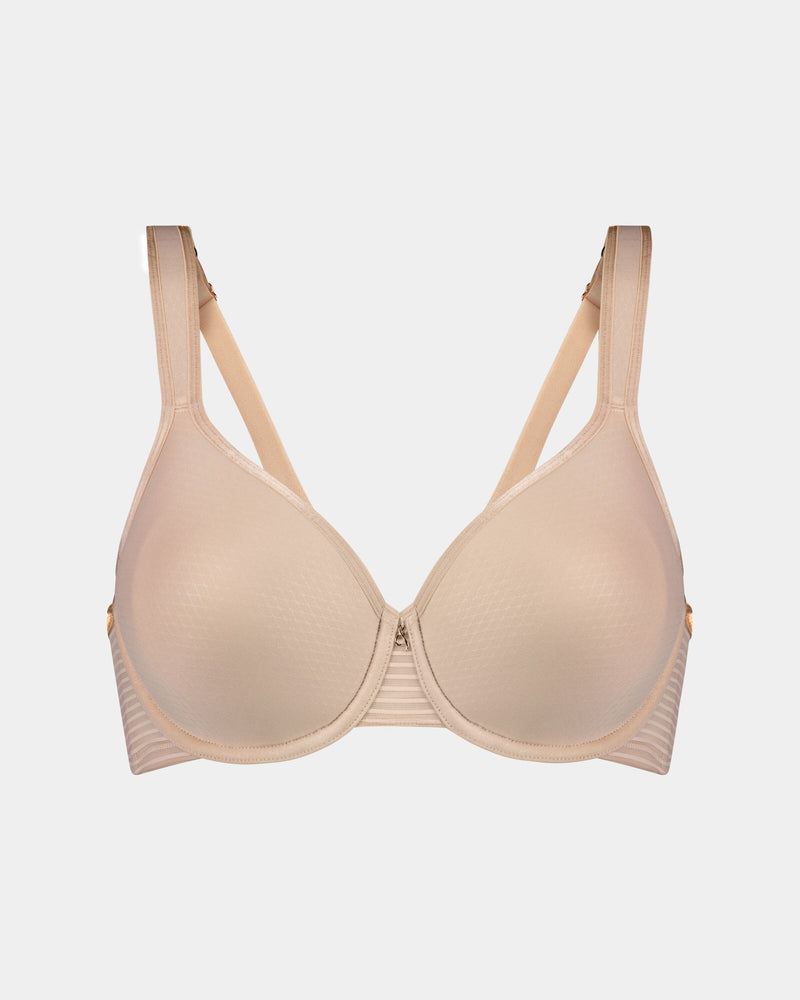 Perfect Lines Contour Bra in LATTE. Flat lay front view