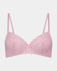 Alison Contour Bra in ICY PINK. Flat lay front view