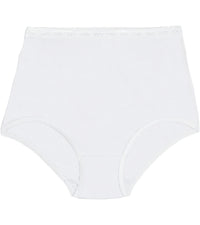 Freedom Full Brief in WHITE. Flat lay front view