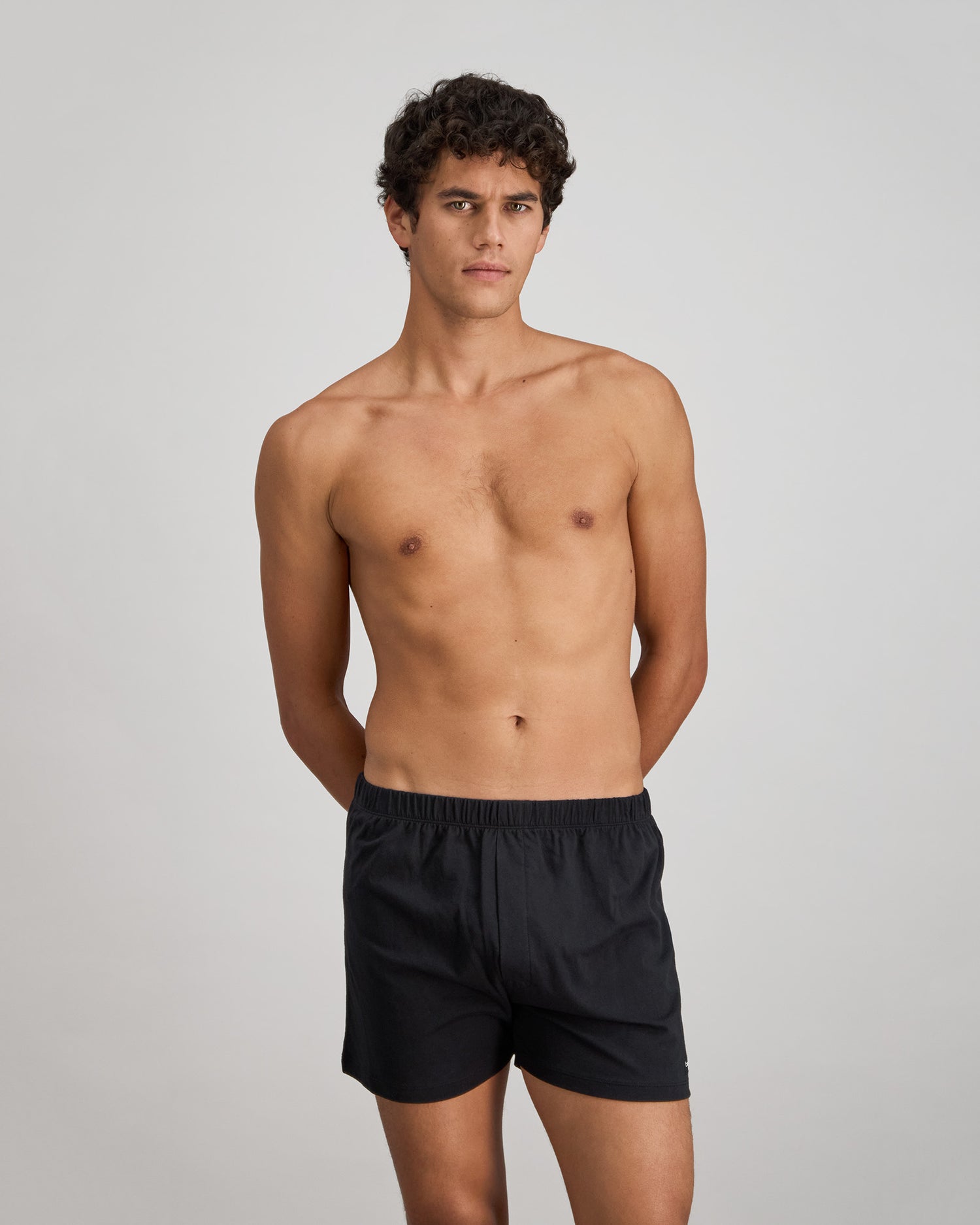 Cotton Basics Mens Trunk in BLACK. Feature shot