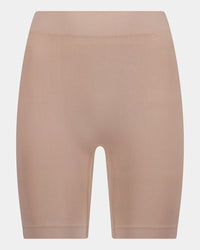 Smoothing Bodywear Chafer Short in CARAMEL. Flat lay front view