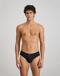 High Tech Cotton Mens Brief in BLACK. Feature shot
