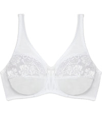 Classic Underwire Underwire Bra in WHITE. Flat lay front view