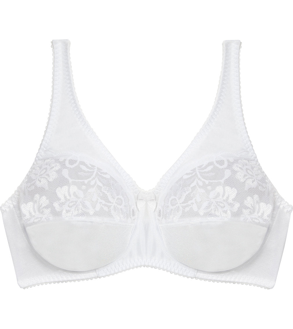 Classic Underwire Underwire Bra in WHITE. Flat lay front view
