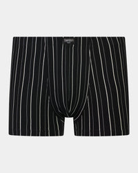Cotton Stretch Mens Trunk in BLACK WHITE. Flat lay front view