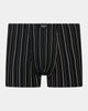 Cotton Stretch Mens Trunk in BLACK WHITE. Flat lay front view