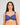 Model wears Midnight Express Underwire Bra in BLUE RIBBON. On body front view