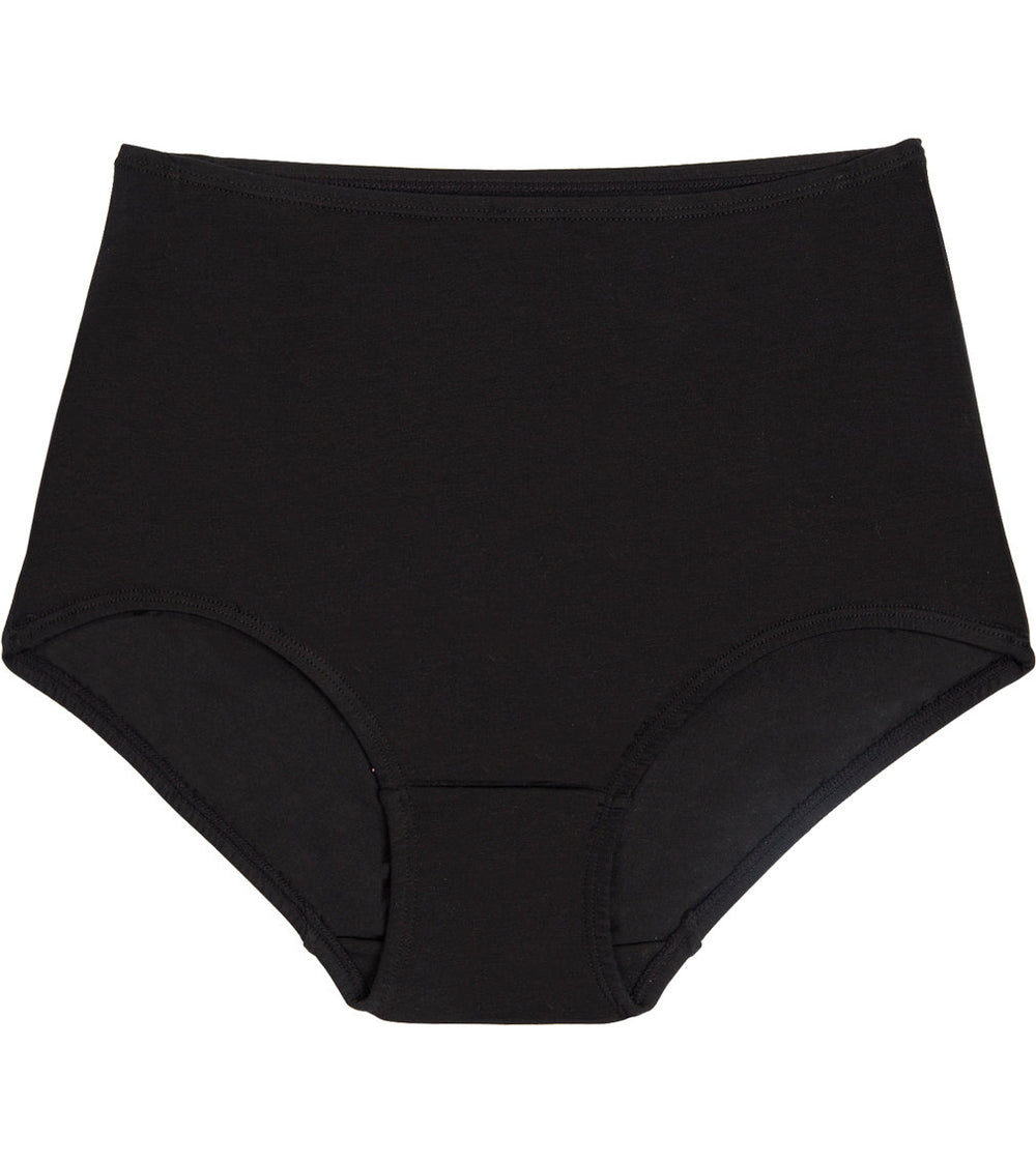 Freestyle Full Brief in BLACK. Flat lay front view