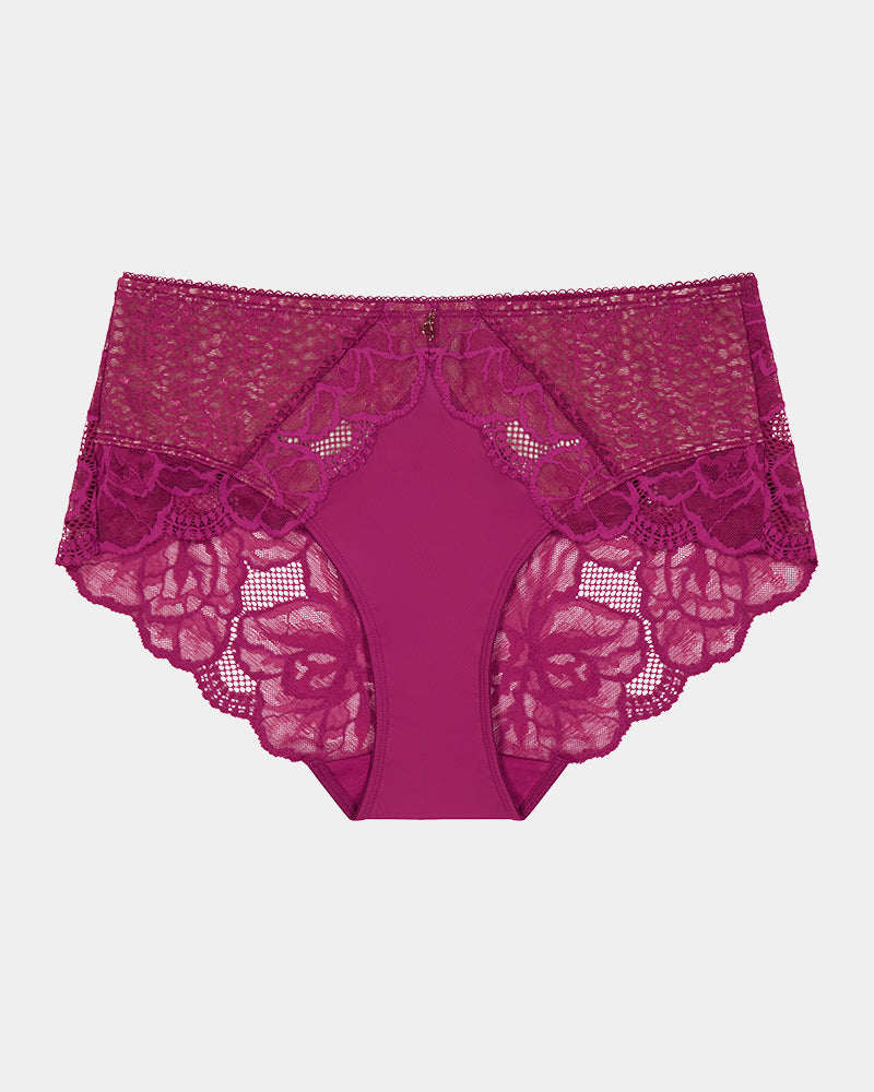 Midnight Express Full Brief in BEAUJOLAIS. Flat lay front view