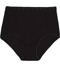 Freedom Full Brief in BLACK. Flat lay front view