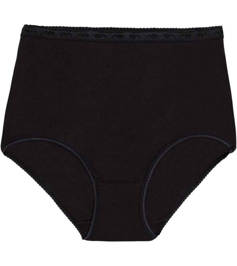 Freedom Full Brief in BLACK. Flat lay front view