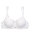 Active Contour Bra in WHITE. Flat lay front view