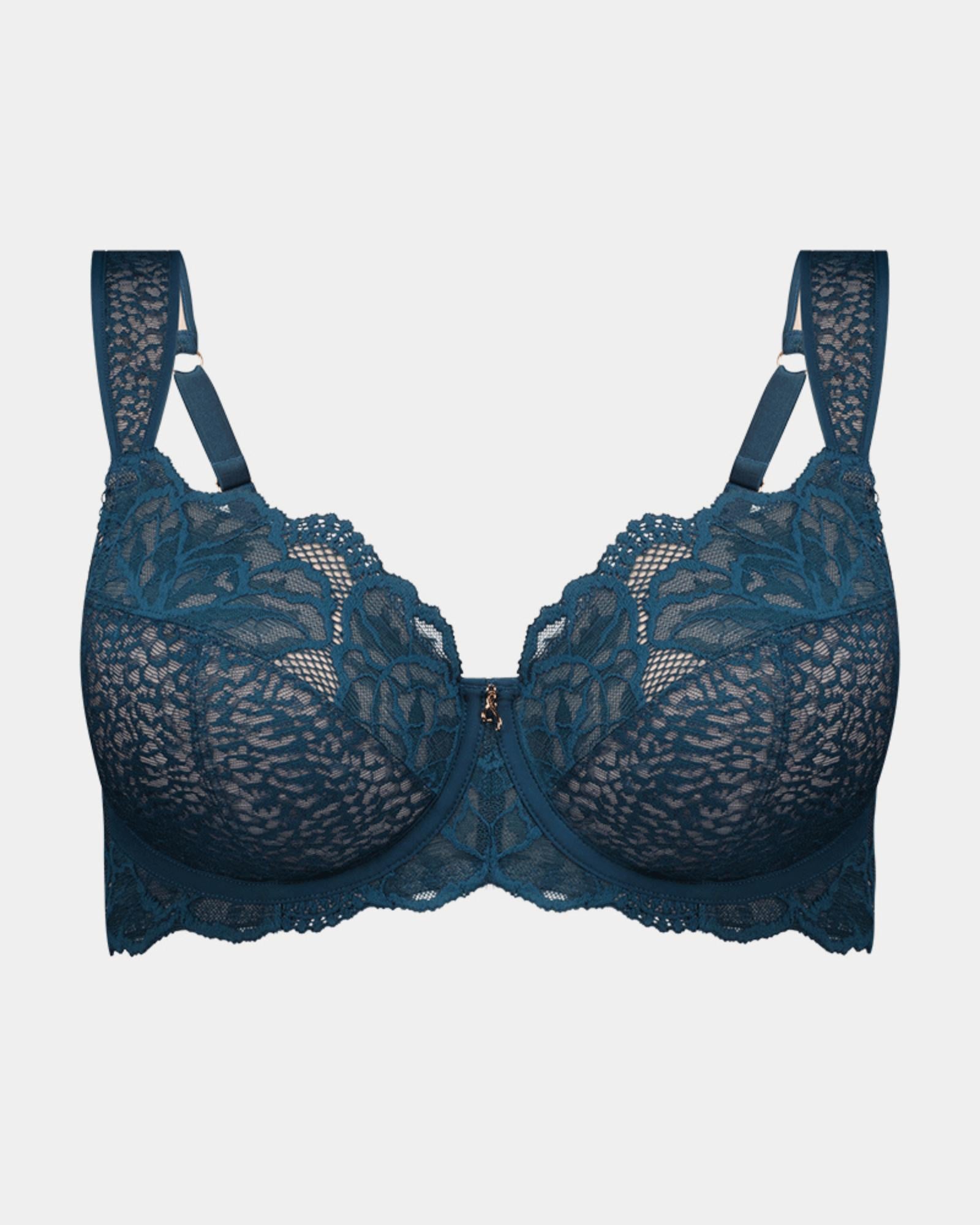 Midnight Express Underwire Bra in REFLECTING POND. Flat lay front view
