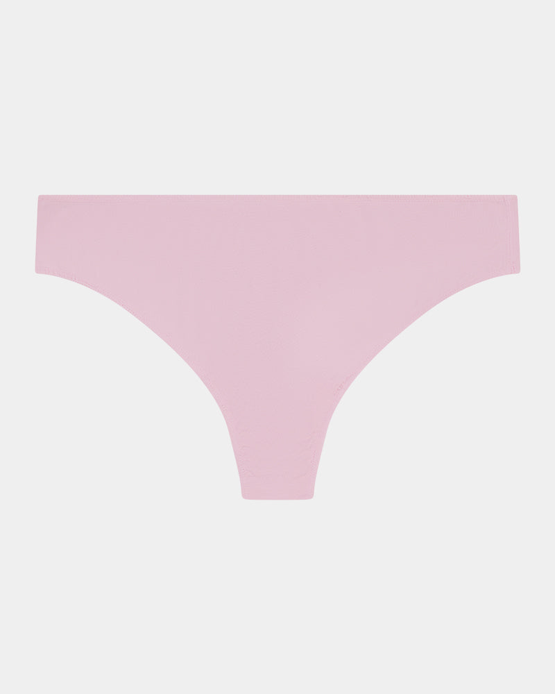 Au Naturel Thong in PALE LILAC. Flat lay front view