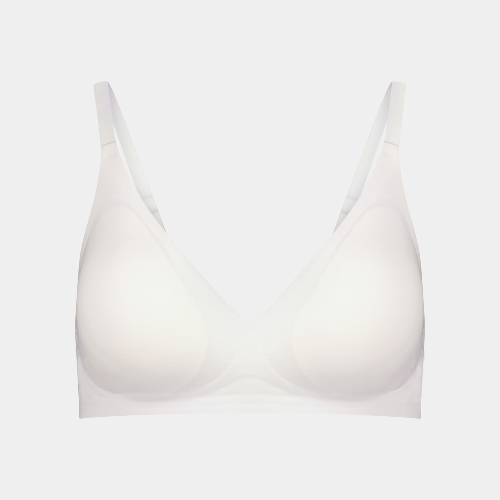 Comfit Collection Wire Free Bra in WHITE. Flat lay front view