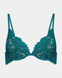 Celeste Contour Bra in EVERGLADE. Flat lay front view