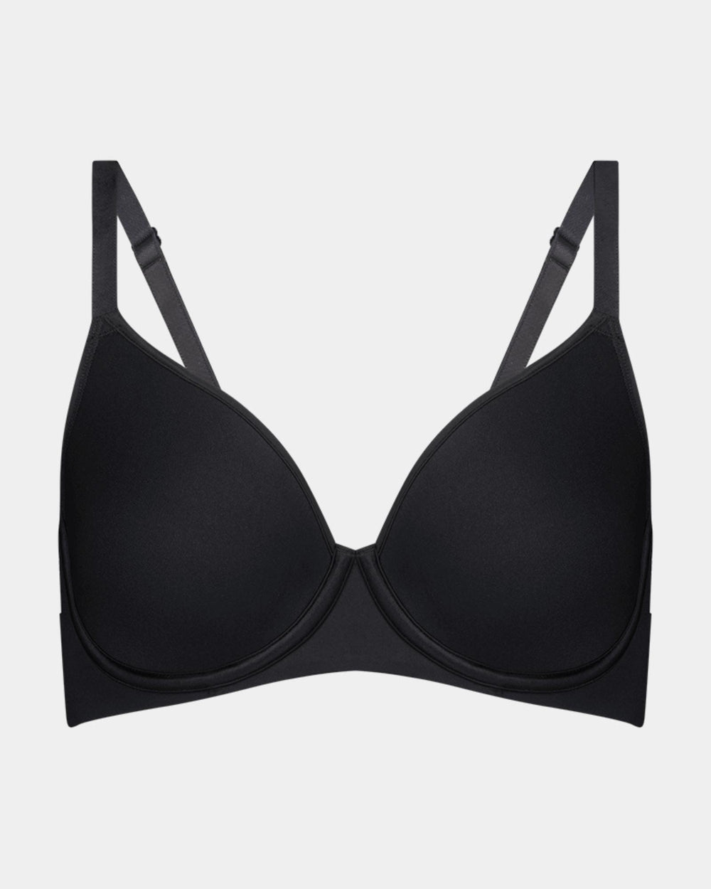 Flawless Form Contour Bra in BLACK. Flat lay front view