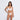 Model wears Phoebe Underwire Bra in SHELL. On body front view
