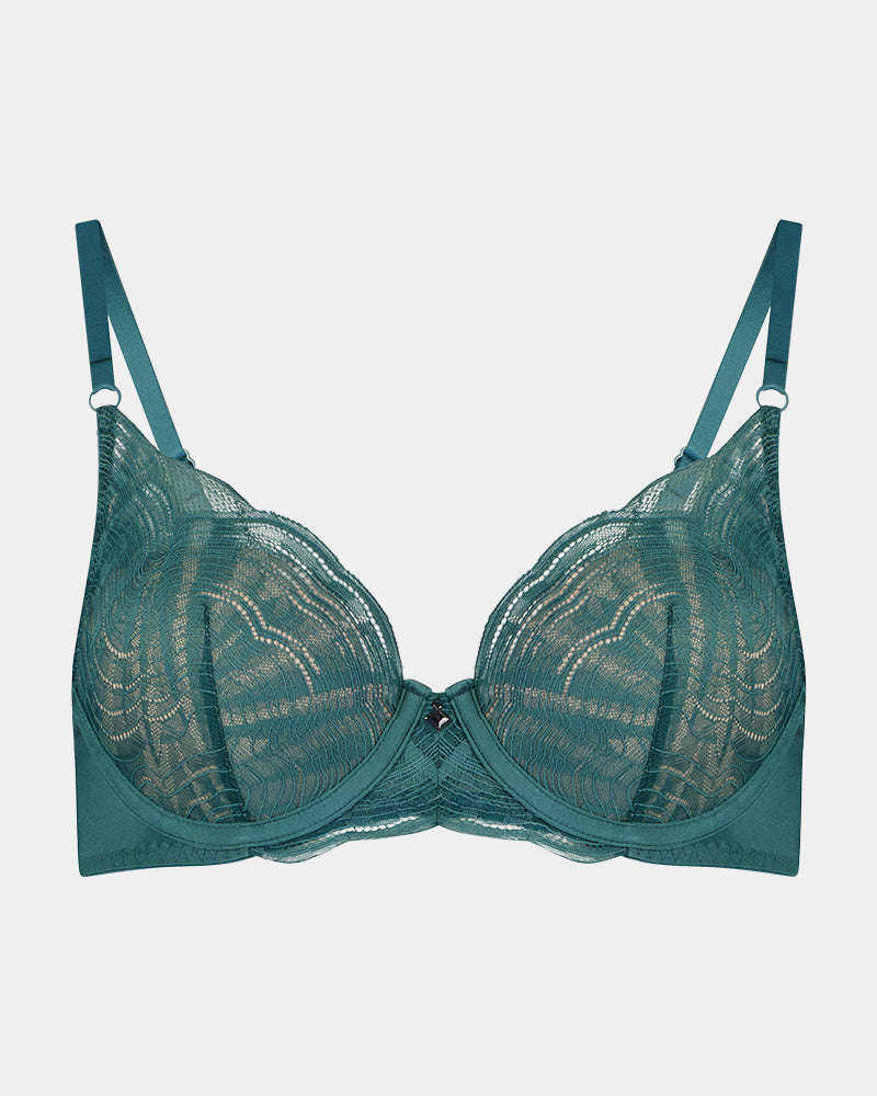 Coco Divine Contour Bra in MEDITERRANEA. Flat lay front view