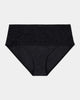 Dashing High Cut Brief in BLACK. Flat lay front view